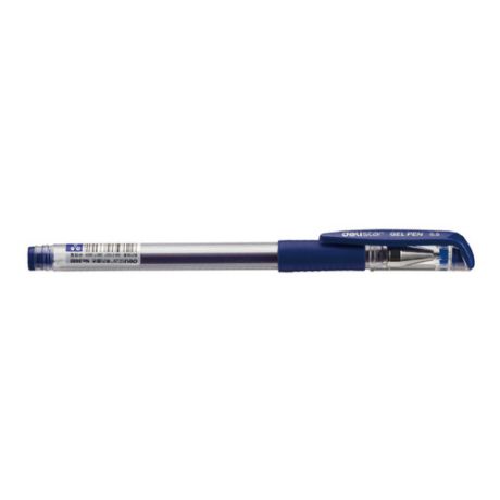 Ручка гелевая Deli E6600blue 0.5мм резиновая манжета прозрачный синие чернила 12 шт./кор.