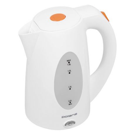 Чайник электрический POLARIS PWK1885C, 2200Вт, белый и оранжевый