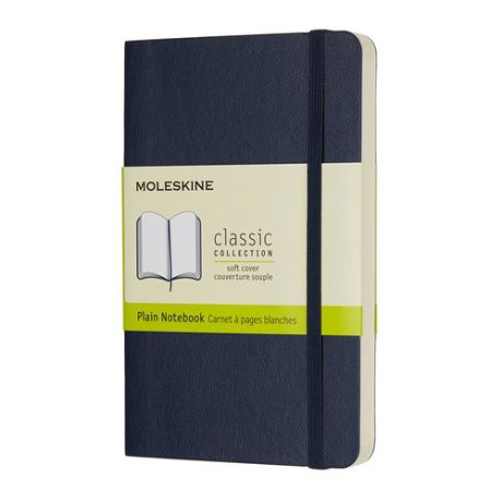 Блокнот Moleskine CLASSIC SOFT Pocket 90x140мм 192стр. нелинованный мягкая обложка синий сапфир 9 шт./кор.