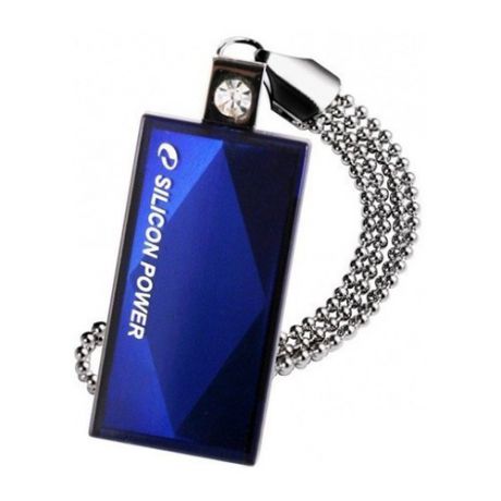 Флешка USB SILICON POWER Touch 810 64Гб, USB2.0, синий [sp064gbuf2810v1b]