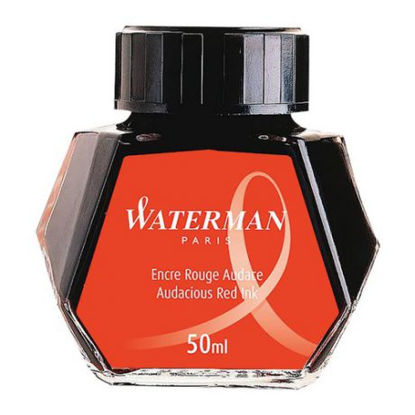 Флакон с чернилами Waterman 51063 (S0110730) красные чернила 50мл для ручек перьевых