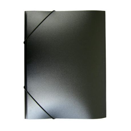 Папка на резинке Бюрократ -PR04BLCK A4 пластик кор.15мм 0.4мм черный 80 шт./кор.
