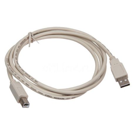 Кабель USB2.0 BURO USB A(m) - USB B(m), 1.8м, серый [usb2.0-am/bm]
