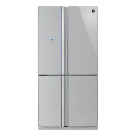 Холодильник SHARP SJ-FS97VSL, трехкамерный, серебристое стекло
