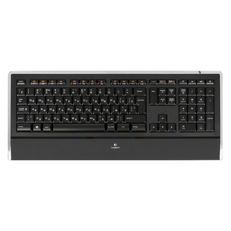 Клавиатура LOGITECH K740, USB, c подставкой для запястий, черный [920-005695]