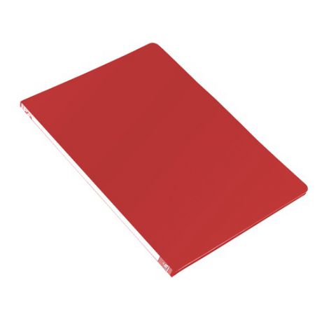 Папка с метал.пруж.скоросш. Бюрократ -PZ05PRED A4 пластик 0.5мм торц.наклейка красный 44 шт./кор.
