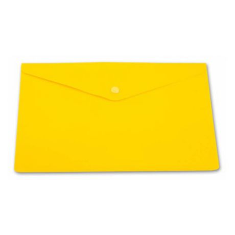 Конверт на кнопке Бюрократ -PK803ANYEL A4 непрозрачный пластик 0.18мм желтый 10 шт./кор.