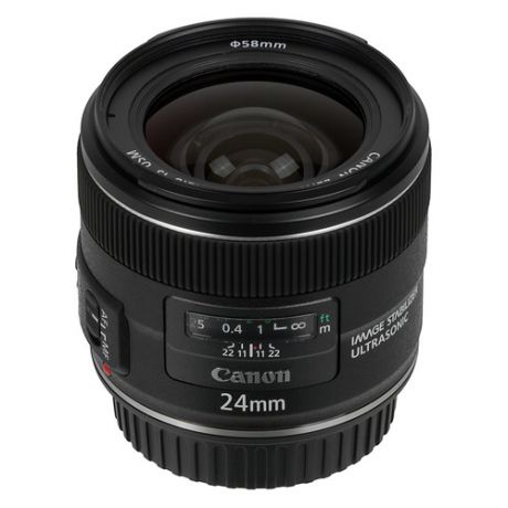 Объектив CANON 24mm f/2.8 EF IS USM, Canon EF, черный [5345b005]