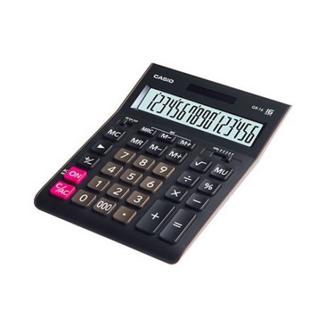 Калькулятор CASIO GR-16, 16-разрядный, черный