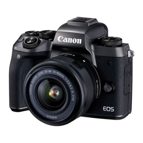 Фотоаппарат CANON EOS M5 kit ( 15-45 IS STM f/ 3.5-6.3), черный [1279c012]