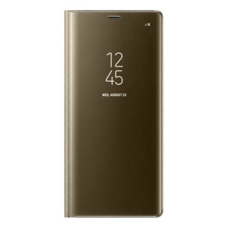 Чехол (флип-кейс) SAMSUNG Clear View Standing Cover Great, для Samsung Galaxy Note 8, золотистый [ef-zn950cfegru]