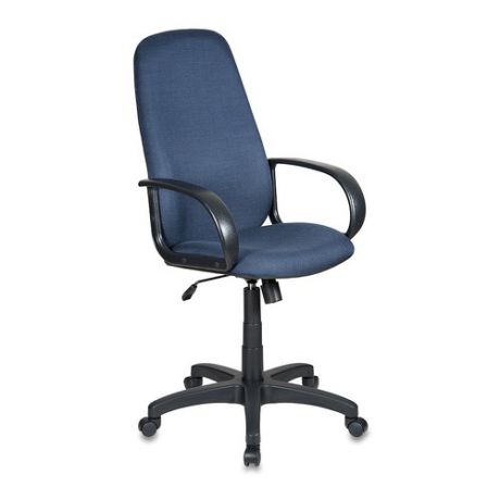Кресло руководителя БЮРОКРАТ Ch-808AXSN, на колесиках, ткань, темно-синий [ch-808axsn/bl&blue]