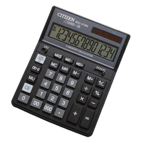 Калькулятор CITIZEN SDC-414 N, 14-разрядный, черный