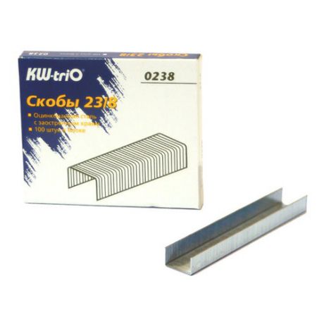 Скобы для степлера KW-TRIO 0238, 23/8, картонная коробка 20 шт./кор.