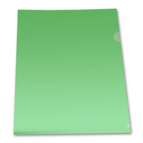 Папка-уголок Бюрократ Economy -E100GRN тисненый A4 пластик 0.10мм зеленый 20 шт./кор.