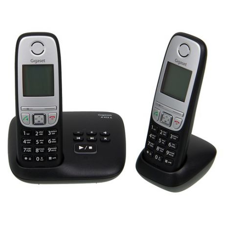 Радиотелефон GIGASET A415A Duo, черный