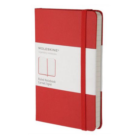 Блокнот Moleskine CLASSIC Pocket 90x140мм 192стр. линейка твердая обложка красный 9 шт./кор.