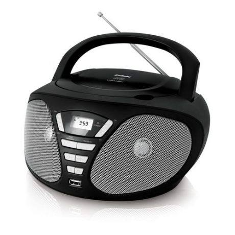 Аудиомагнитола BBK BX180U, черный и серый