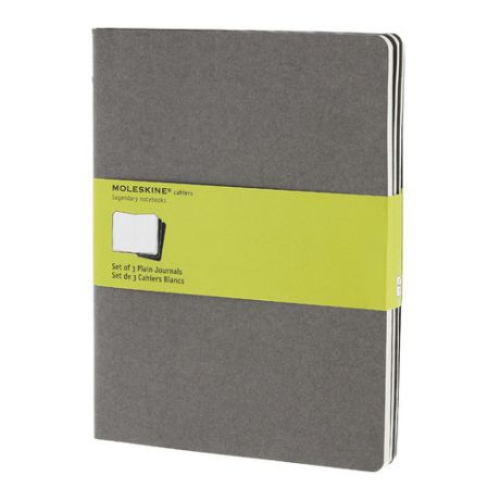 Блокнот Moleskine CAHIER JOURNAL XLarge 190х250мм обложка картон 120стр. нелинованный серый (3шт) 6 шт./кор.