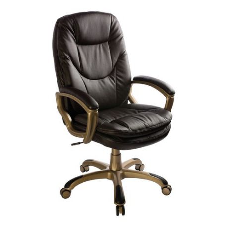 Кресло руководителя БЮРОКРАТ Ch-868AXSN, на колесиках, искусственная кожа, темно-коричневый [ch-868yaxsn/coffee]
