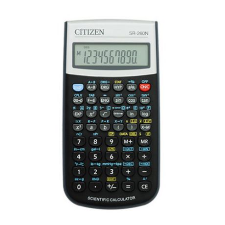 Калькулятор CITIZEN SR-260N, 12-разрядный, черный