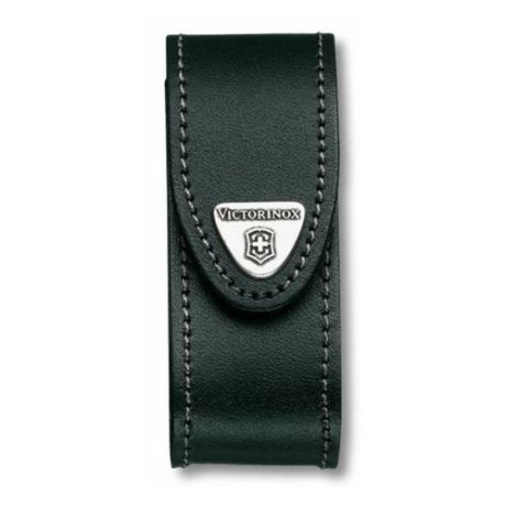 Чехол из нат.кожи Victorinox Leather Belt Pouch (4.0520.3B1) черный с застежкой на липучке блистер