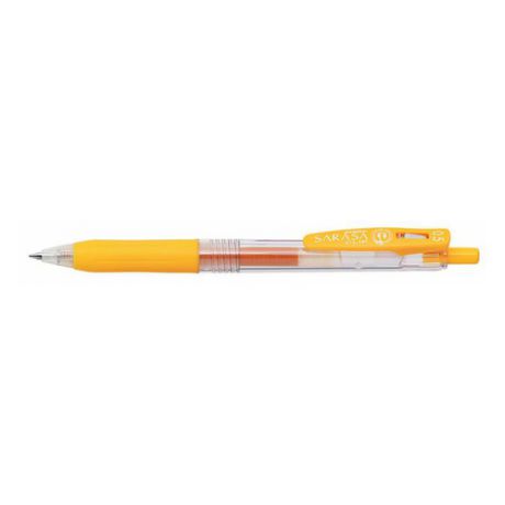 Ручка гелевая Zebra SARASA CLIP (JJ15-Y) авт. 0.5мм резин. манжета желтый 12 шт./кор.