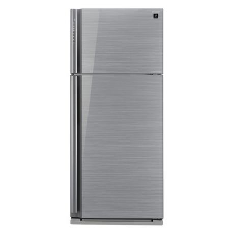Холодильник SHARP SJ-XP59PGSL, двухкамерный, серебристое стекло