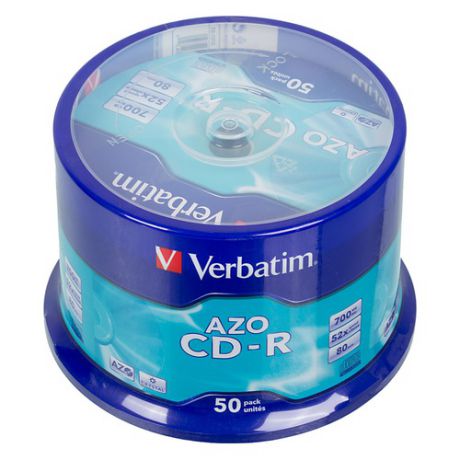 Оптический диск CD-R VERBATIM 700Мб 48x, 50шт., cake box [43343]
