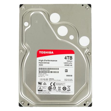 Жесткий диск TOSHIBA X300 HDWE140EZSTA, 4Тб, HDD, SATA III, 3.5"