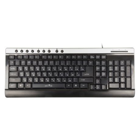 Клавиатура OKLICK 380M, USB, черный + серебристый [km-307]