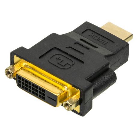 Переходник DVI BURO DVI (f) - HDMI (m), черный [hdmi-19m-dvi-d(f)-adpt]