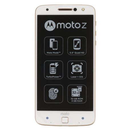 Смартфон MOTOROLA MOTO Z 32Gb, белый/золотистый