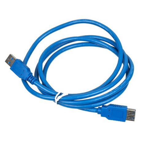 Кабель USB3.0 USB A(m) - USB A(f), 1.5м, синий