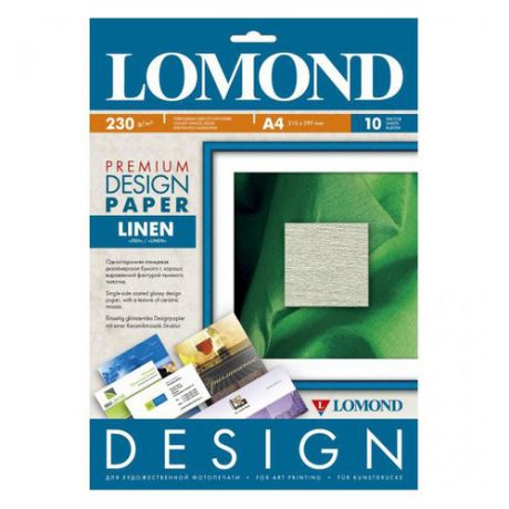 Фотобумага Lomond 933041 A4/230г/м2/10л./белый матовое лён для струйной печати