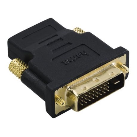 Переходник HAMA h-34035, DVI-D (m) - HDMI (f), GOLD , черный [00034035]