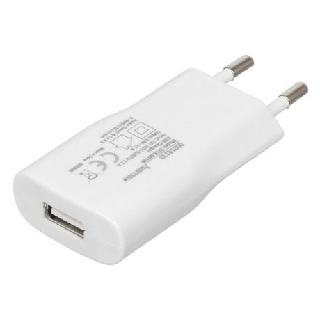 Сетевое зарядное устройство HAMA Piccolino H-14133, USB, 2.1A, белый
