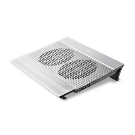 Подставка для ноутбука Deepcool N8 17"380x278x55мм 25дБ 4xUSB 2x 140ммFAN 1245г алюминий серебристый