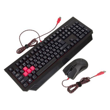 Комплект (клавиатура+мышь) A4 Q1500/B1500 (Q110+Q9), USB, проводной, черный
