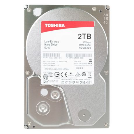 Жесткий диск TOSHIBA E300 HDWA120UZSVA, 2Тб, HDD, SATA III, 3.5"