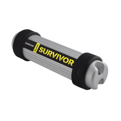 Флешка USB CORSAIR Survivor 64Гб, USB3.0, серебристый и черный [cmfsv3b-64gb]