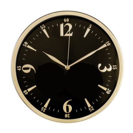 Настенные часы БЮРОКРАТ WallC-R25M, аналоговые, черный