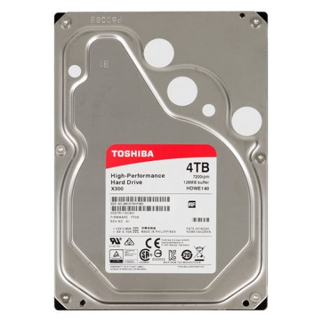 Жесткий диск TOSHIBA X300 HDWE140UZSVA, 4Тб, HDD, SATA III, 3.5"