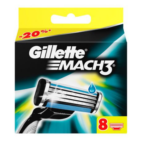Сменные кассеты для бритья GILLETTE Mach3, 8 шт. [81540660]