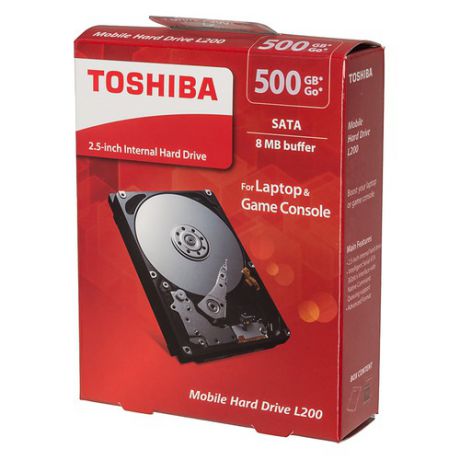 Жесткий диск TOSHIBA L200 HDWJ105EZSTA, 500Гб, HDD, SATA II, 2.5"