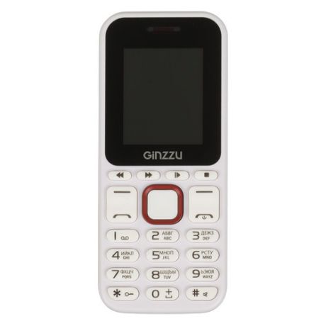 Мобильный телефон GINZZU M102D mini, белый/красный