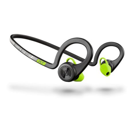 Гарнитура PLANTRONICS BackBeat Fit, вкладыши, черный/зеленый, беспроводные bluetooth