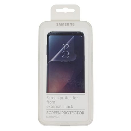 Защитная пленка для экрана SAMSUNG ET-FG955CTEGRU для Samsung Galaxy S8+, прозрачная, 2 шт