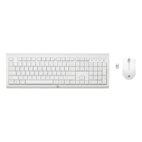 Комплект (клавиатура+мышь) HP C2710, USB, беспроводной, белый [m7p30aa]
