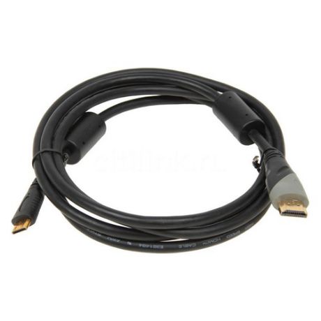 Кабель аудио-видео HDMI (m) - Mini HDMI (m) , 2м, ф/фильтр, черный